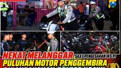 Penertiban Polisi dan Puluhan Motor Dikandangkan