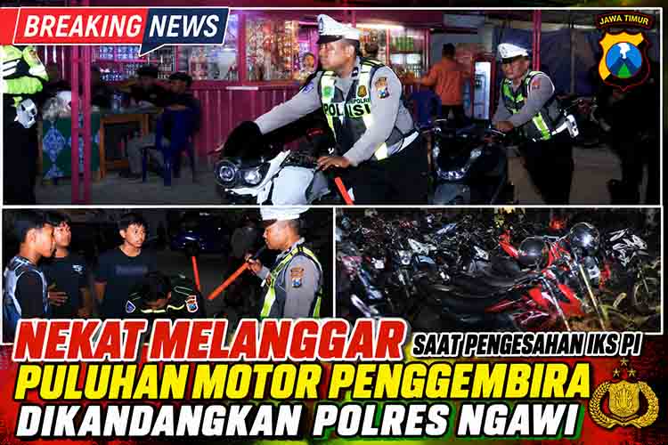Penertiban Polisi dan Puluhan Motor Dikandangkan