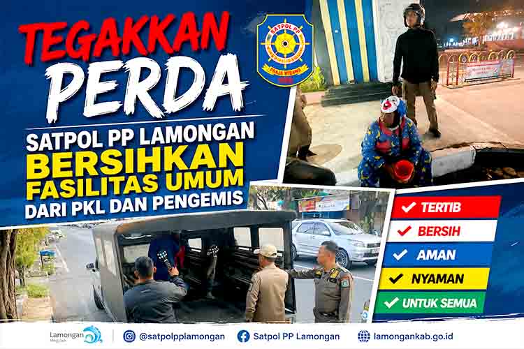 Penertiban Satpol PP Lamongan terhadap PKL