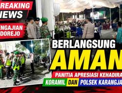 Kompak! Aparat Gabungan Karangjati Berbaur Seraya Sampaikan Imbauan Kamtibmas di Sidorejo