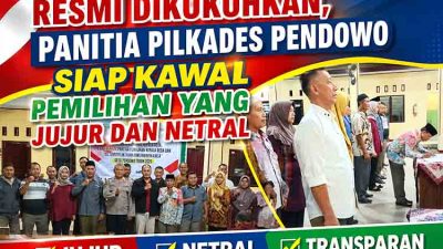 Pengukuhan panitia Pilkades Pendowo