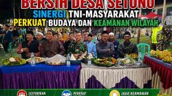 Lestarikan Tradisi, Babinsa Koramil Ngrambe Kawal Perayaan Bersih Desa Setono