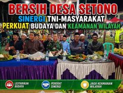 Lestarikan Tradisi, Babinsa Koramil Ngrambe Kawal Perayaan Bersih Desa Setono
