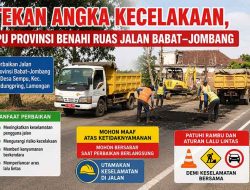 Tekan Angka Kecelakaan, PU Provinsi Benahi Ruas Jalan Babat–Jombang