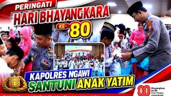 Peringati Hari Bhayangkara ke-80, Kapolres Ngawi Santuni Anak Yatim