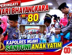 Peringati Hari Bhayangkara ke-80, Kapolres Ngawi Santuni Anak Yatim