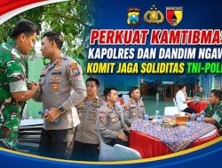 Perkuat Kamtibmas, Kapolres dan Dandim Ngawi Komit Jaga Soliditas TNI-Polri