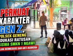 Perkuat Karakter Gen Z, Polsek Geneng Edukasi Ratusan Siswa SMKN 1 Ngawi Bijak Bermedsos dan Anti-Narkoba