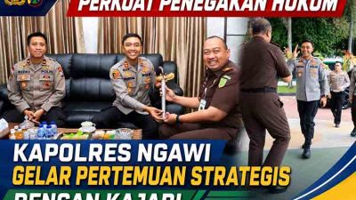 Perkuat Penegakan Hukum, Kapolres Ngawi Gelar Pertemuan Strategis dengan Kajari