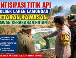 Antisipasi Titik Api, Polsek Laren Lamongan Petakan Kawasan Rawan Kebakaran Hutan