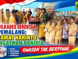 Resmi Dikukuhkan, Panitia Pilkades Kwasen Pemalang Diminta Jaga Netralitas