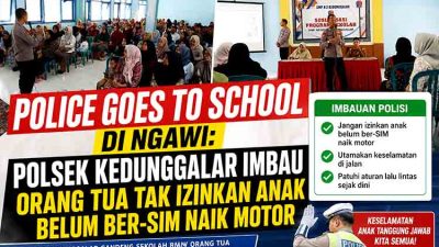 Police Goes to School di Ngawi: Polsek Kedunggalar Imbau Orang Tua Tak Izinkan Anak Belum Ber-SIM Naik Motor
