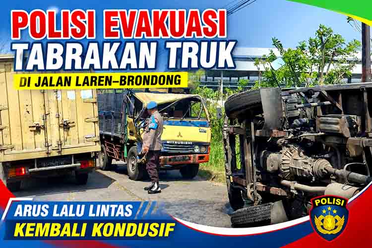 Polisi evakuasi tabrakan truk