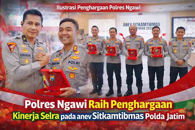Polres Ngawi Raih Penghargaan Kinerja Selra pada anev Sitkamtibmas Polda Jatim