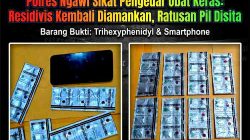 Polres Ngawi Sikat Pengedar Obat Keras Residivis Kembali Diamankan, Ratusan Pil Disita