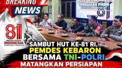 Matangkan Rangkaian Lomba HUT RI ke-81, Panitia PHBN Kebaron Libatkan Babinsa dan Bhabinkamtibmas