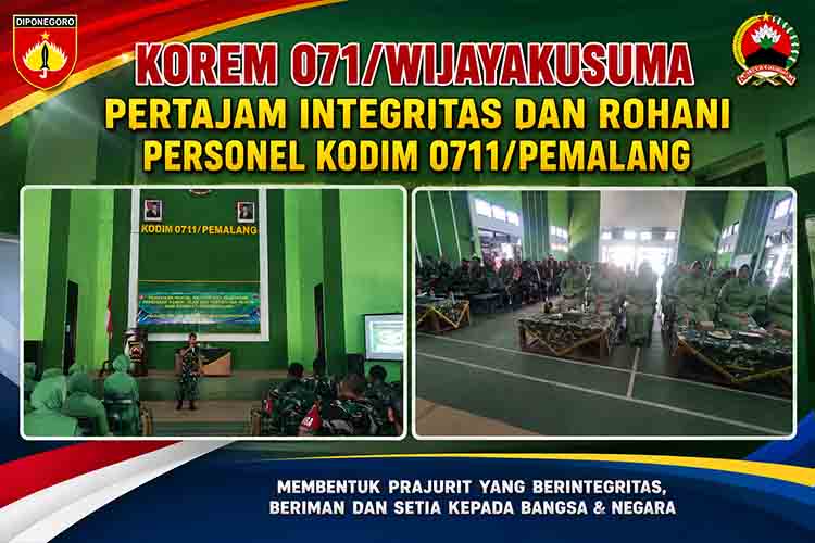 Poster acara militer Kodim 0711 Pemalang