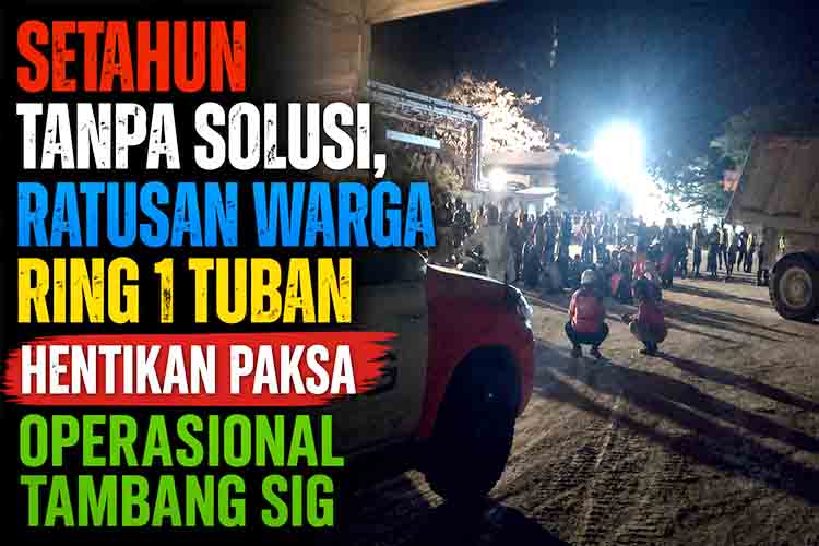 Protes malam di Tuban