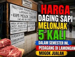 Harga Daging Sapi Melonjak 5 Kali dalam Semester Ini, Pedagang di Lamongan Mogok Jualan