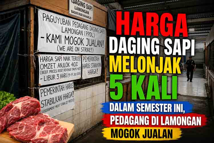 Protes pedagang daging sapi Lamongan