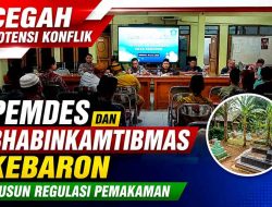 Demi Tertib Sosial, Bhabinkamtibmas Desa Kebaron Kawal Musdes Perdes Pengelolaan Makam