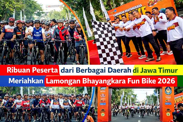 Ribuan Peserta dari Berbagai Daerah di Jawa Timur Meriahkan Lamongan Bhayangkara Fun Bike