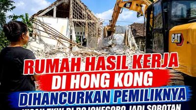 Rumah dihancurkan di Hong Kong