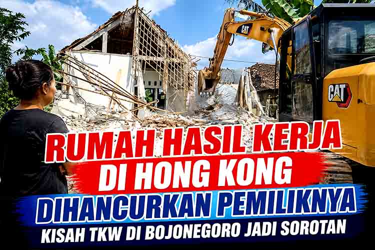 Rumah dihancurkan di Hong Kong