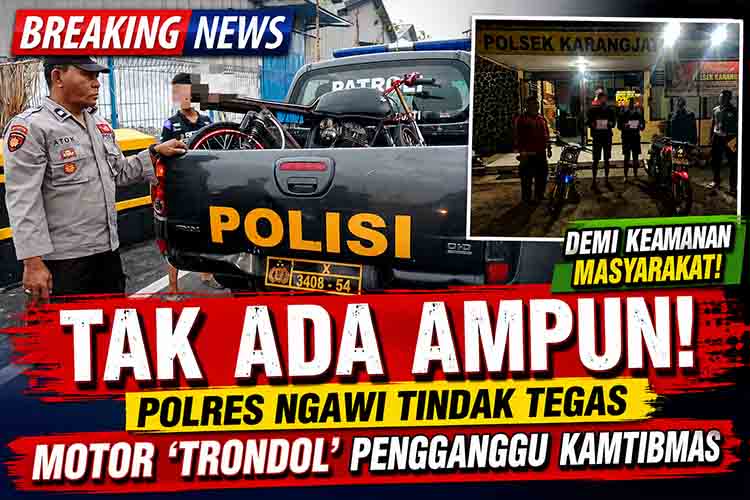 Satlantas Polres Ngawi, Razia Motor Ngawi, Tilang Knalpot Brong, Kamtibmas Ngawi, Polres Ngawi