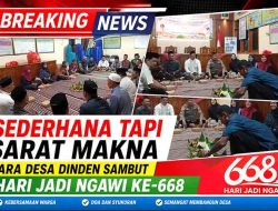 Anggaran Direfocusing, Pemdes Dinden Tetap Khidmat Gelar Malam Tirakatan HUT Ngawi ke-668