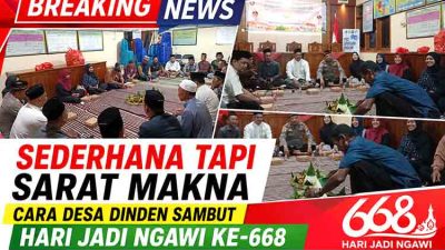 Sederhana tapi Sarat Makna, Cara Desa Dinden Sambut Hari Jadi Ngawi ke