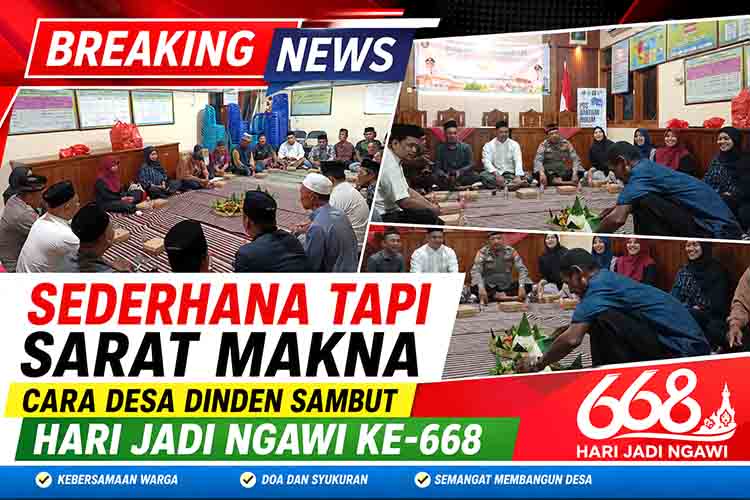 Sederhana tapi Sarat Makna, Cara Desa Dinden Sambut Hari Jadi Ngawi ke