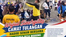 Senam bersama warga Desa Modong