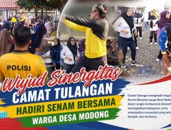 Camat Tulangan Perkuat Sinergitas Lewat Senam Jumat Sehat di Desa Modong