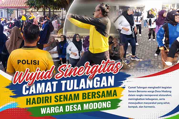 Senam bersama warga Desa Modong