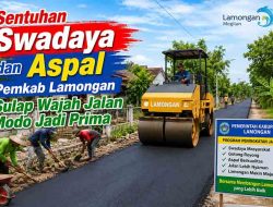 Sentuhan Swadaya dan Aspal Pemkab Lamongan Sulap Wajah Jalan Modo Jadi Prima