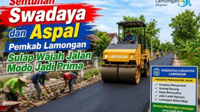 Sentuhan Swadaya Aspal untuk Lamongan