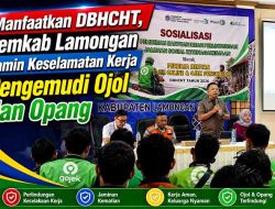 Pemkab Lamongan Beri Perlindungan BPJS Ketenagakerjaan bagi Ratusan Pengemudi Ojek