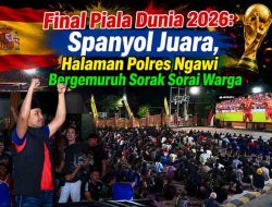 Final Piala Dunia 2026: Spanyol Juara, Halaman Polres Ngawi Bergemuruh Sorak Sorai Warga