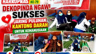 Sukses donor darah Harkopnas