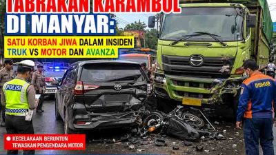 Tabrakan beruntun di Manyar
