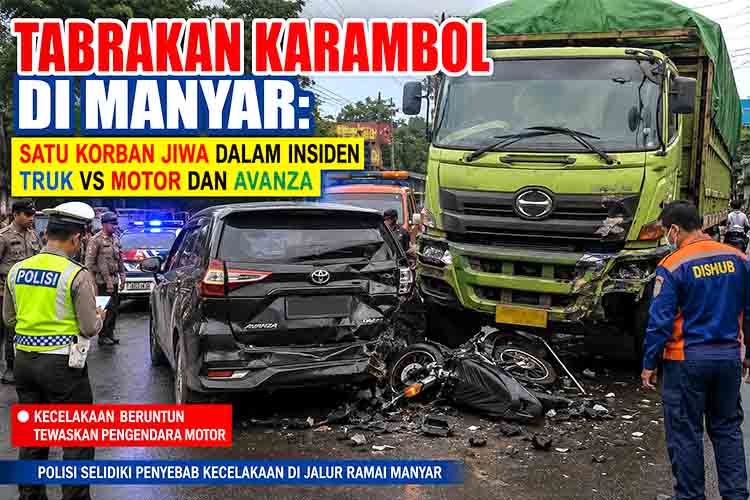 Tabrakan beruntun di Manyar