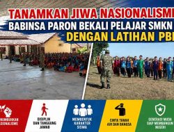 Babinsa Koramil Paron Tempa Kedisiplinan dan Karakter Bela Negara Siswa SMKN 1 Ngawi