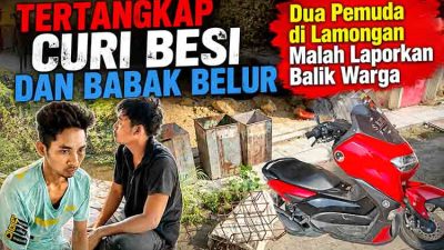 Tertangkap Curi Besi dan Babak Belur, Dua Pemuda di Lamongan Malah Laporkan Balik Warga