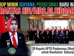 Lantik 29 Kepala Puskesmas, Wabup Sidoarjo Tekankan Pelayanan Humanis dan Empati