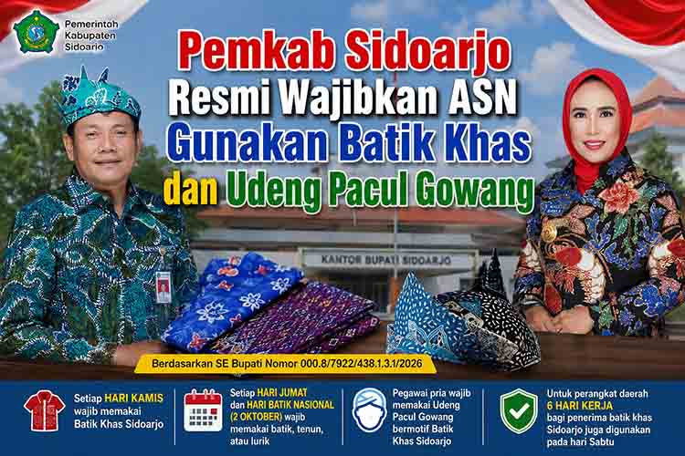 Wajib Batik dan Udeng Sidoarjo