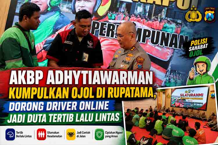 AKBP Adhytiawarman Kumpulkan Ojol di Rupatama, Dorong Driver Online Jadi Duta Tertib Lalu Lintas