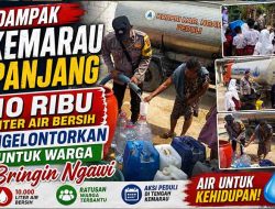 Dampak Kemarau Panjang, 10 Ribu Liter Air Bersih Digelontorkan untuk Warga Bringin Ngawi
