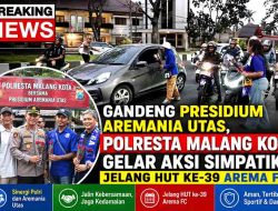 Polresta Malang Kota dan Aremania Bagikan 39 Mawar, Tebar Pesan Damai Jelang HUT Arema FC