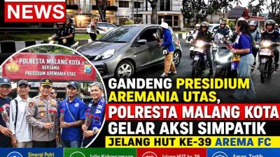 Aksi Simpatik Polri dan Aremania